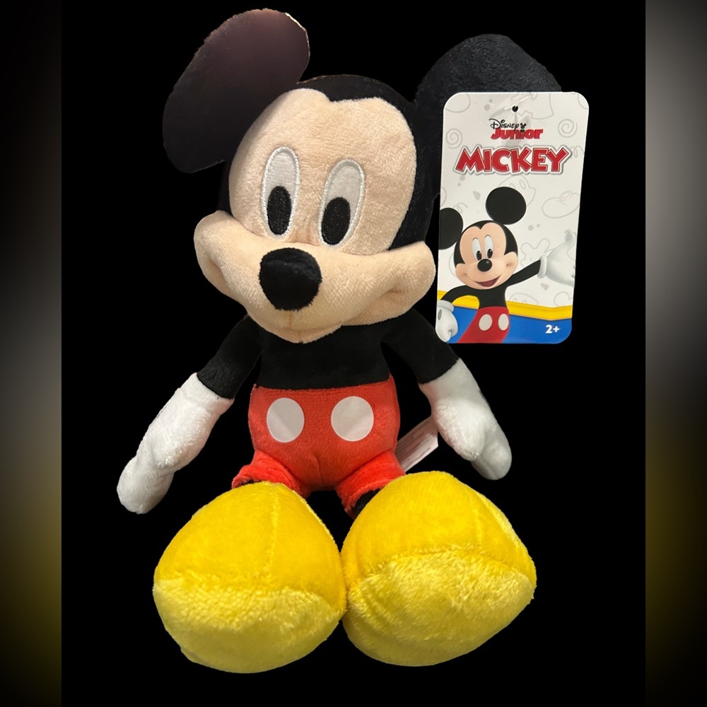 Disney Mickey Mouse Plush - Black, Red, Yellow & White
